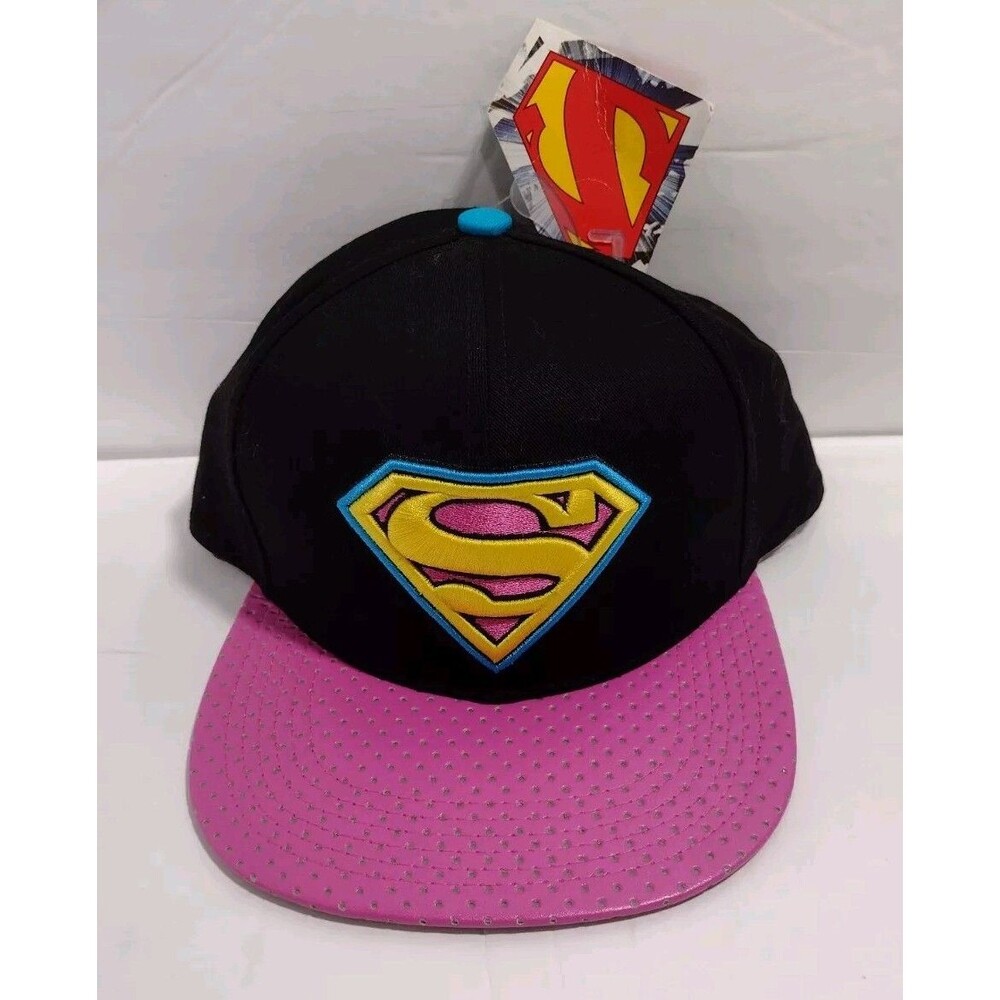 Superman Superwoman DC Comics Adjustable Snapback Hat Cap OSFM NWT